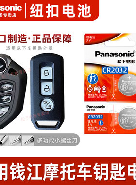 松下CR2032适用 钱江QJMOTOR 鸿150摩托车 钥匙遥控器纽扣电池电子 3V锂电子松下进口电池 Panasonic