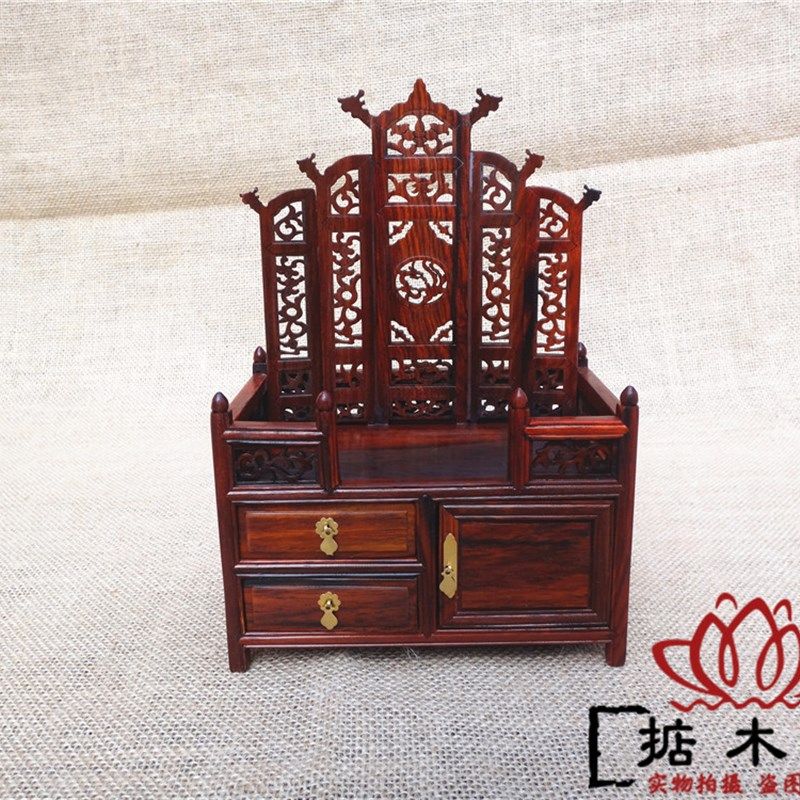 包邮红木实木雕红木工艺品微缩型C小家具模型红酸枝紫檀小摆设装