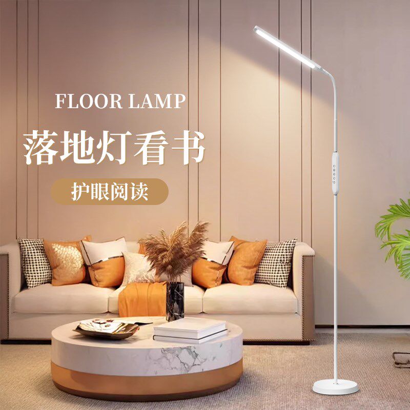 客厅落地灯沙发旁边高级感简约现代立式护眼P台灯卧室床头阅读灯