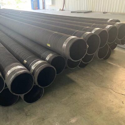 甄选大口径压吸水胶管耐磨吸砂管黑色钢丝橡胶管软管suction hose