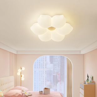 客厅灯吸顶灯全光谱护眼创意花朵儿童房间灯奶油风温馨浪漫卧室灯