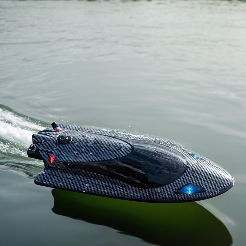 遥控涡喷船全比例带灯翻船复位RC高速水冷快艇玩具竞速超大马力