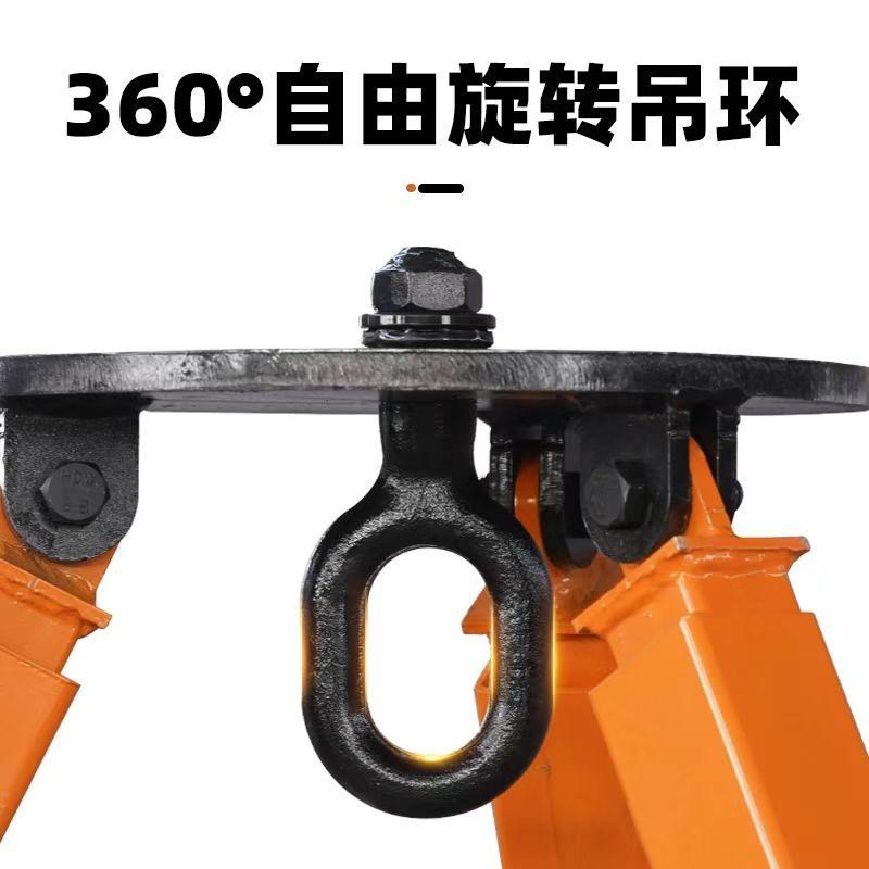 救援维修捞泵小型可伸缩起重三脚架三角支架手拉葫芦手动1T2T3T5T