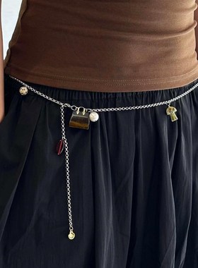 一款多戴天然石包包项链长款气质独特高颜值时尚个性腰链锁骨链女