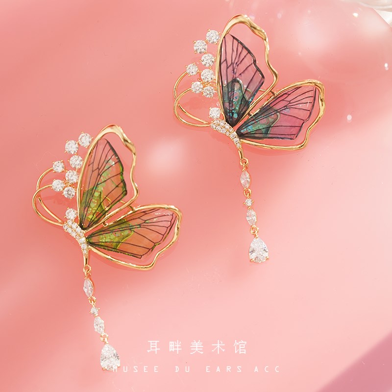 A蝴蝶胸针奢华气质闺蜜结婚礼物别针配饰女独特小众设计外套