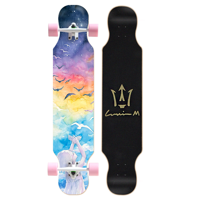 滑板长板男女生初学者舞板刷街青少年儿童成人公路四轮滑板车