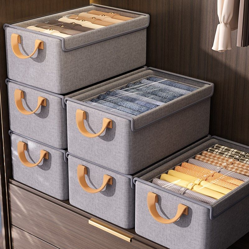 买一发七衣服收纳箱家用衣物裤子盒折叠衣柜分层神器整理储物筐袋,收纳整理,衣物压缩袋,淘宝优惠券,粉丝福利购,淘宝优惠卷