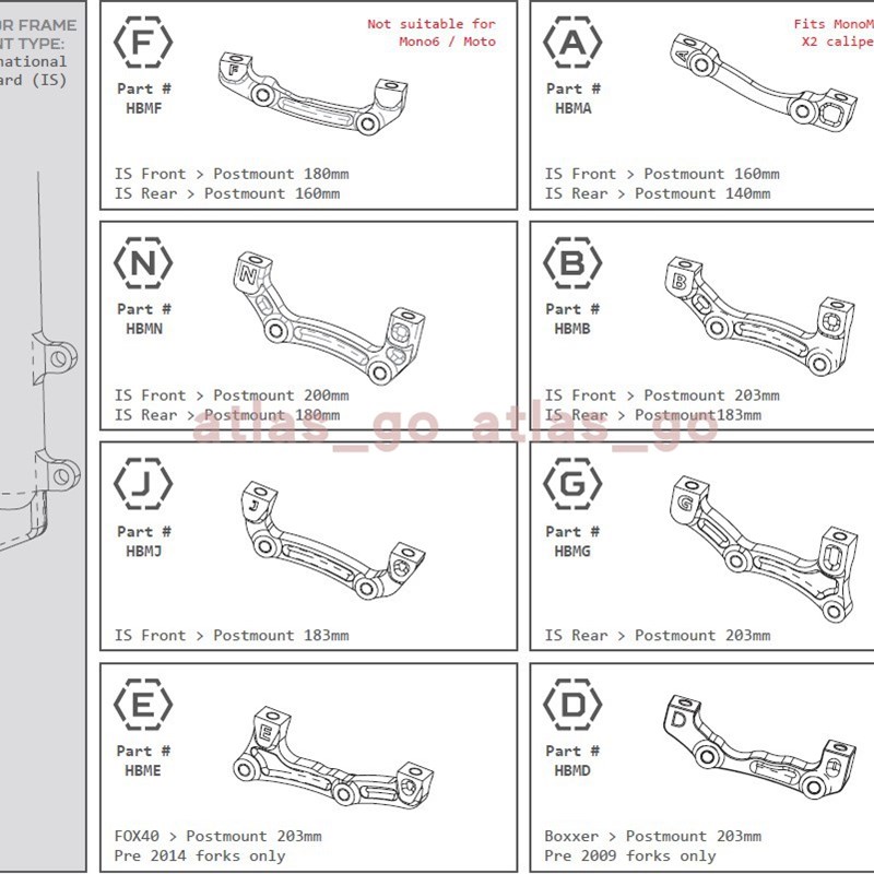 Hope银黑色a转a b转a x2 e4 v4碟刹油碟转换座160 180 183 203