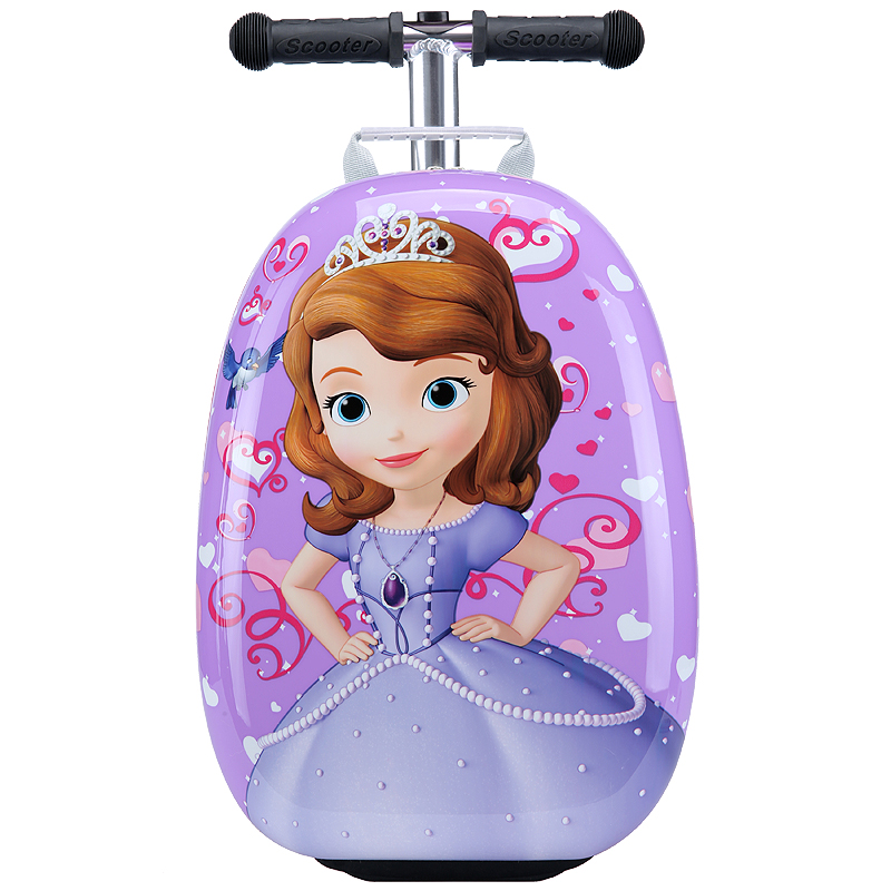 儿童带滑板车行李箱拉杆箱旅行箱男女孩宝宝可坐骑登机箱旅游卡通