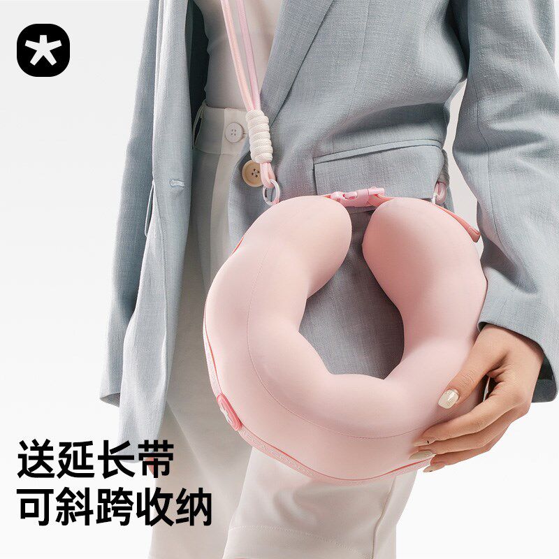 祺加质品u型枕旅行便携颈枕飞机睡觉枕头脖子脖枕显眼包护颈u形枕
