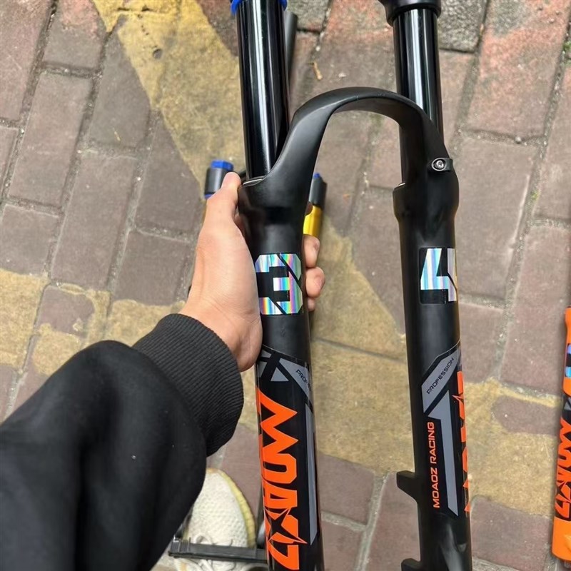 玛卡威前叉34管120行程山地自行车气压超软避震锁死前叉