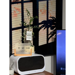 宠物店白色仪器手术工具剪刀消毒器双灯管化妆刷uv牙科专用消毒柜