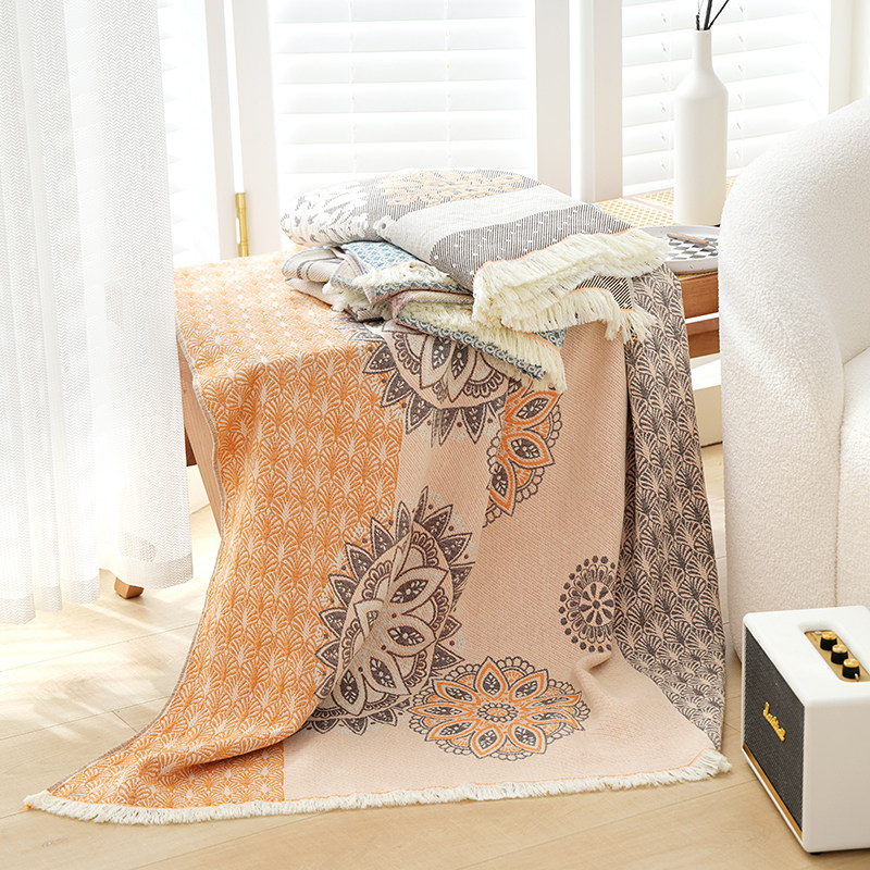 纯棉四层纱布休闲毯柔软空调毯成人全棉毛巾毯学生午休毯子北欧风,床上用品,休闲毯/毛毯/绒毯,淘宝优惠券,粉丝福利购,淘宝优惠卷