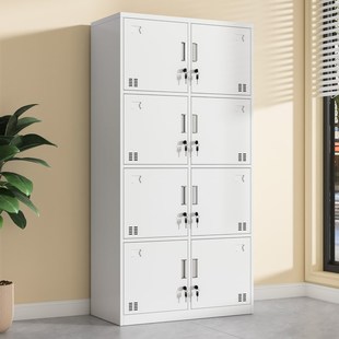 西安八门铁皮更衣柜学校宿舍钢制储物柜工厂员工浴室8门换衣柜子
