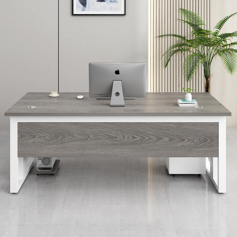 办公桌电脑桌单人简约现代办公室总裁桌椅组合桌商用简易老板桌子