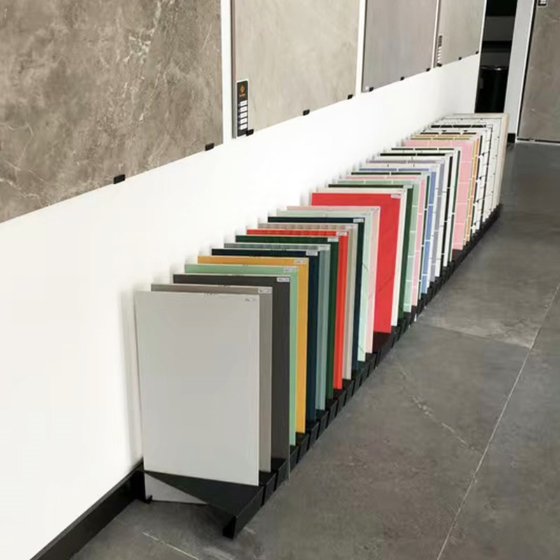 瓷砖斜插式展示架木纹砖墙砖大理石色板架石材样品插架木地板展架