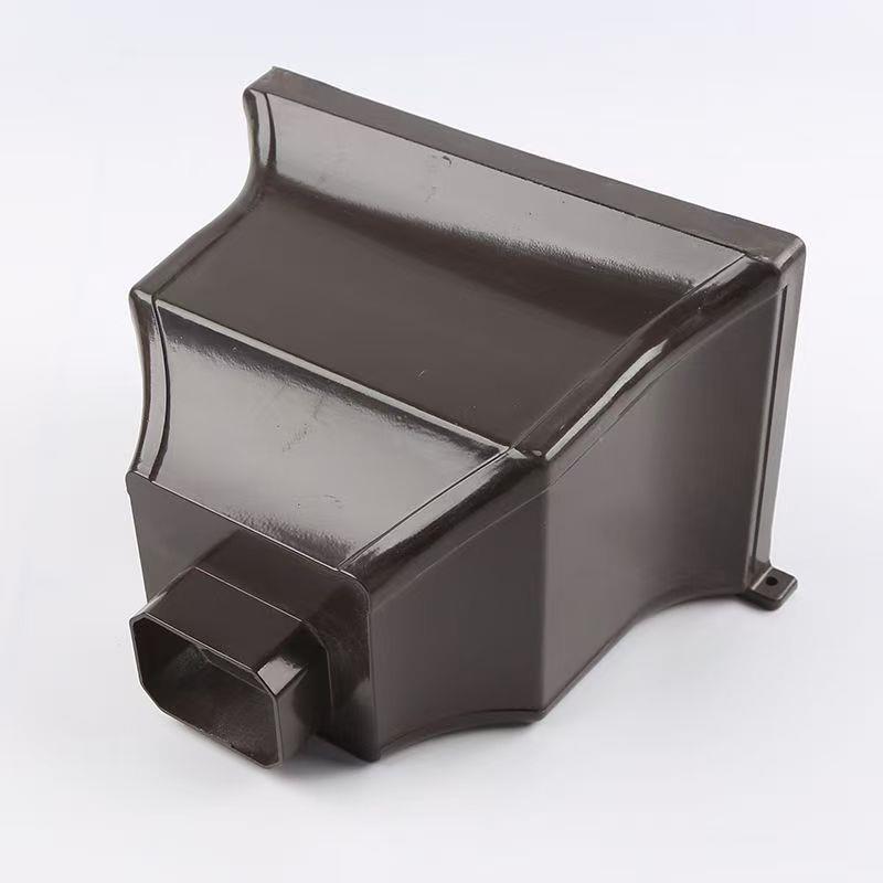 别墅铝合金漏斗落水斗下水管方形雨水管金属彩铝落水管弧形雨水斗