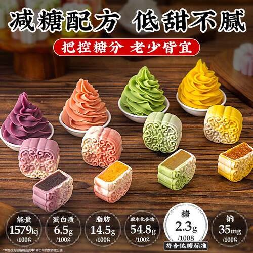 新货2026桃山皮月饼馅料商用糕点原材料牛奶冰皮和果子豆沙抹茶半