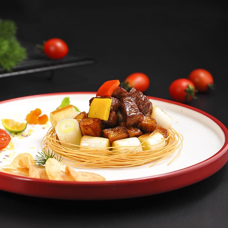 新货绿叶秋实黑椒牛肉丁披萨专用牛肉粒意面炒饭炒菜半成品西餐商