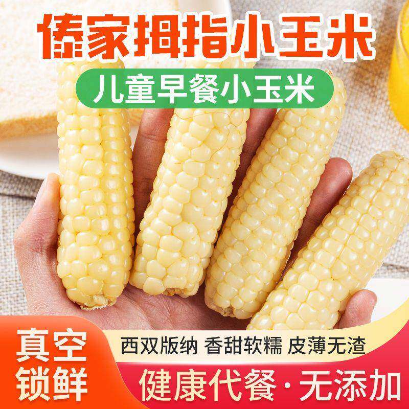 新货5斤 云南西双版纳拇指小玉米新鲜傣家香糯小手指迷你袖珍儿童