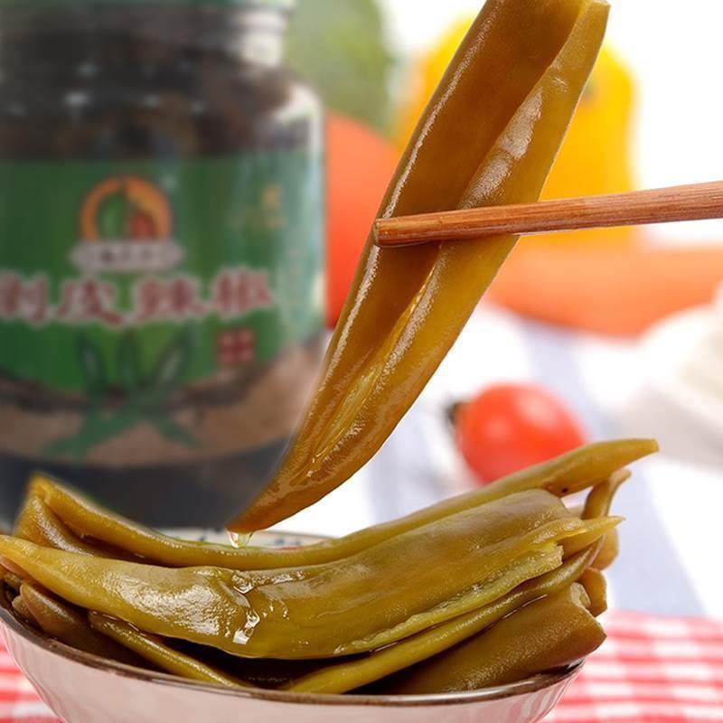 现货臻庆沣剥皮辣椒广东肇庆特产开胃下饭菜微辣青椒配餐香辣烧椒