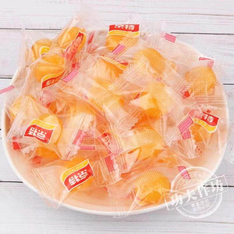 京特剥皮软糖果芒果青提水果味软糖零食结婚喜糖果500g/袋Q弹软糖
