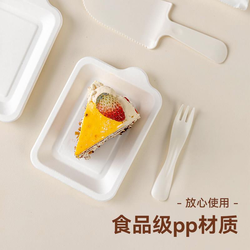 新货生日蛋糕刀叉盘子套装食品级家用一次性餐纸独立包装盒托盘切