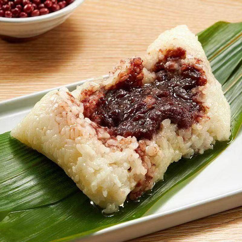 新货早餐160g大粽子商用整箱60个散装豆沙粽鲜肉粽半成品加热即食