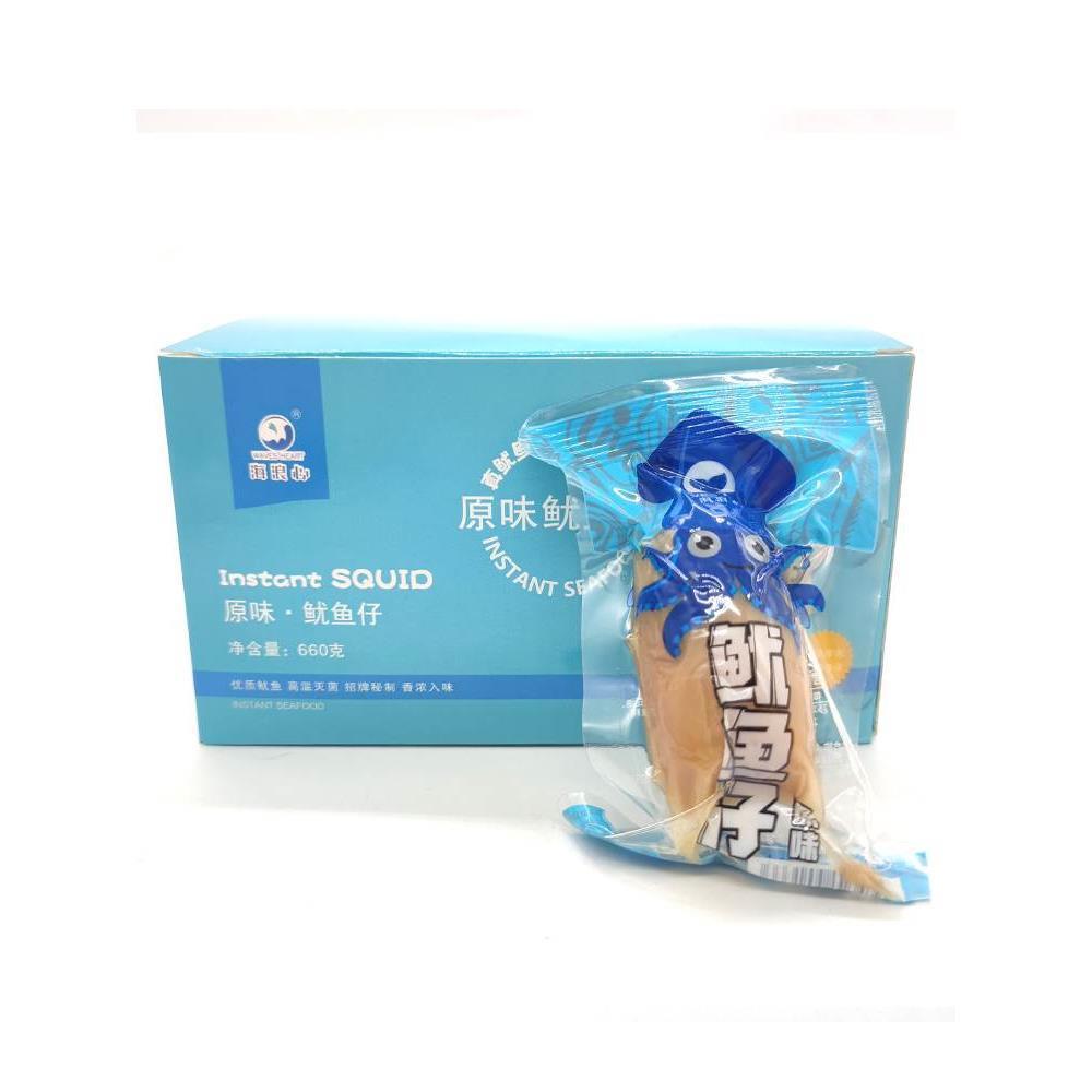 海浪心鱿鱼仔即食墨鱼仔带籽烧烤香辣原味手撕鱼干海鲜零食旗舰店