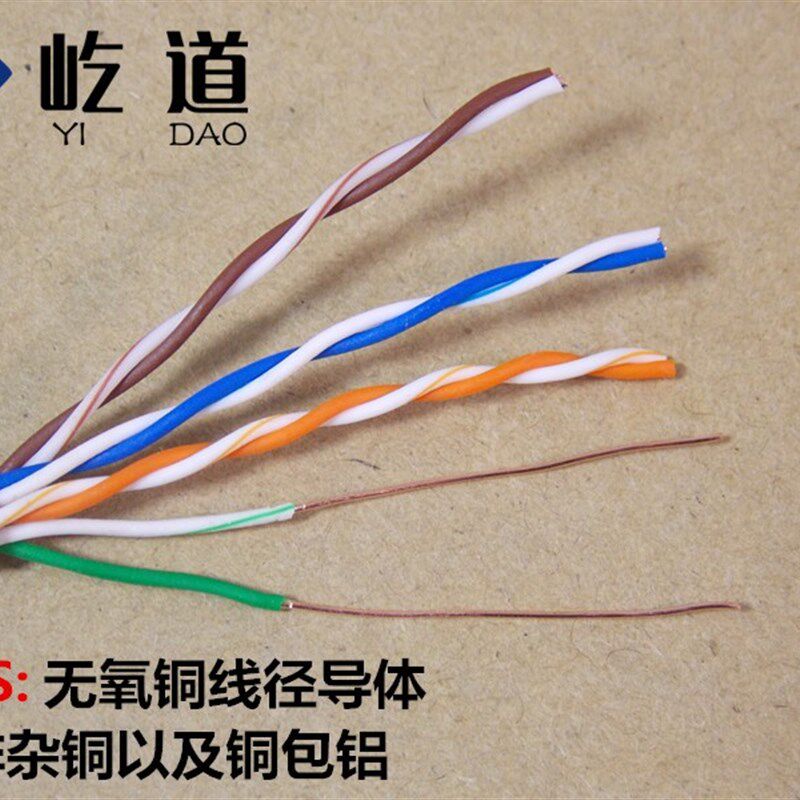 超五类非屏蔽045芯无氧铜网线RJ45监控工程poe双绞线8芯纯铜300米