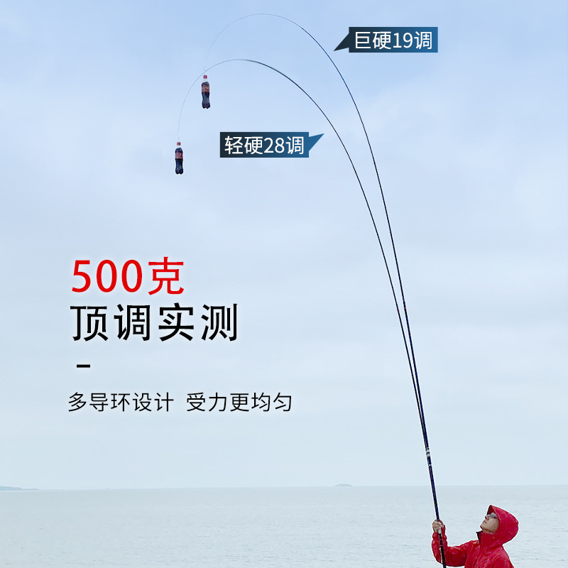 谷麦前打竿品牌威海鱼竿三定位不剪线28超轻超硬十大19调逗钓鱼竿
