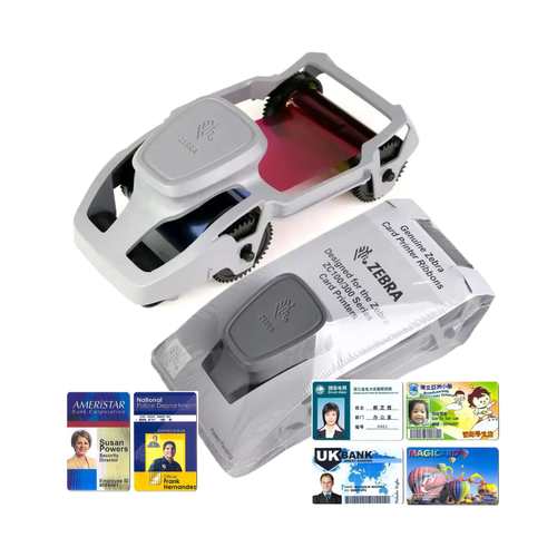 ZC100证卡打印机彩色带800300-250cn zc300黑色带 带清洁卡打印头
