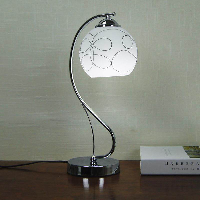 台灯创意简约现代网红灯书房卧室灯饰结婚玻璃温馨婚房台风床头灯