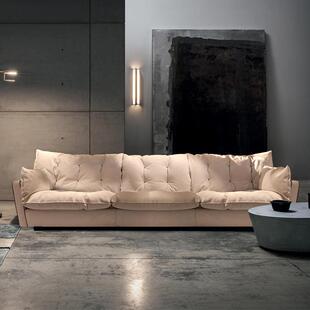 意式极简磨砂布客厅小户型网红设计师羽绒布艺沙发组合索伦托沙发