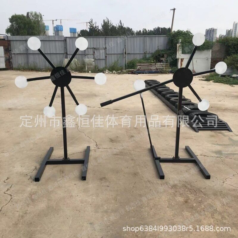 手动风车靶摇摆靶对抗靶反应训练靶钢板靶手动旋转靶六头靶