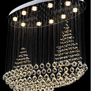 现代简约一帆风顺水晶灯具大气椭圆形客厅卧室吸顶灯餐厅吧台吊灯