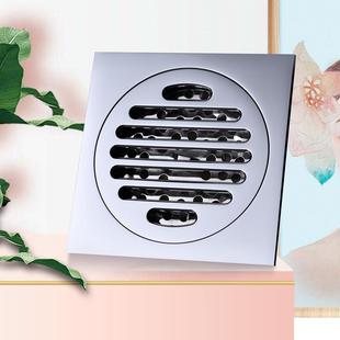 亚修斯全铜地漏浴室淋浴房卫生间阳台防臭地漏洗衣机地漏大排量