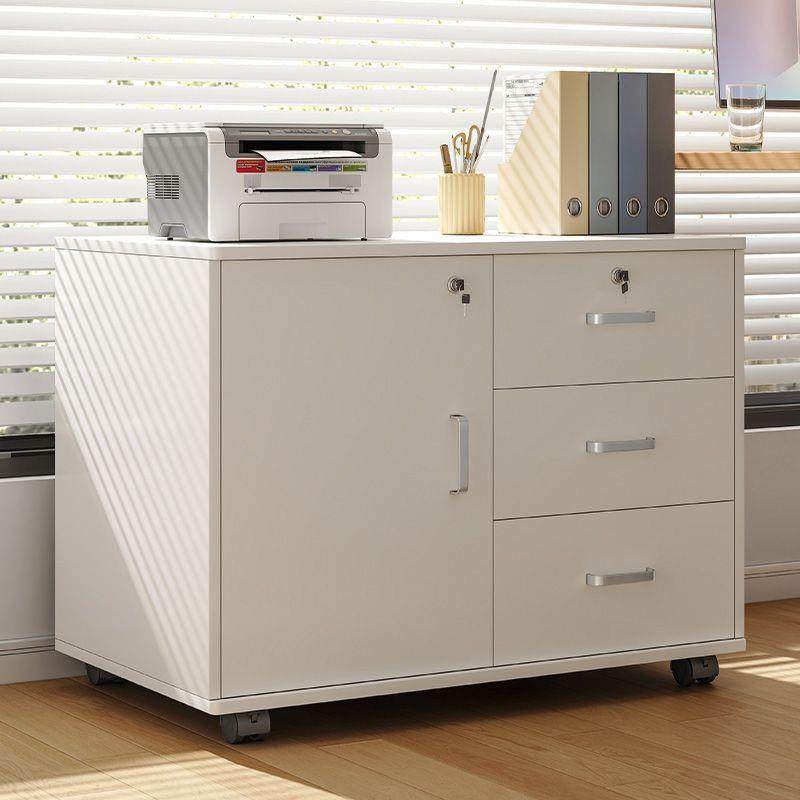 文件柜资料柜办公室置物柜木质矮柜带锁收纳柜子储物柜办公桌边柜