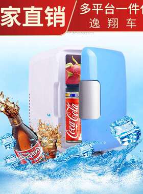 直销车载冰箱迷你冷暖小冰箱4L车家两用型宿舍家用4升冷藏箱
