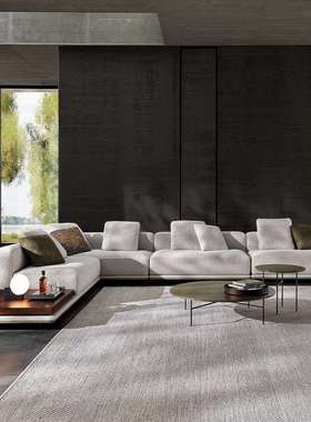 意式极简地平线沙发别墅大平层客厅轻奢布艺转角Horizonte sofa