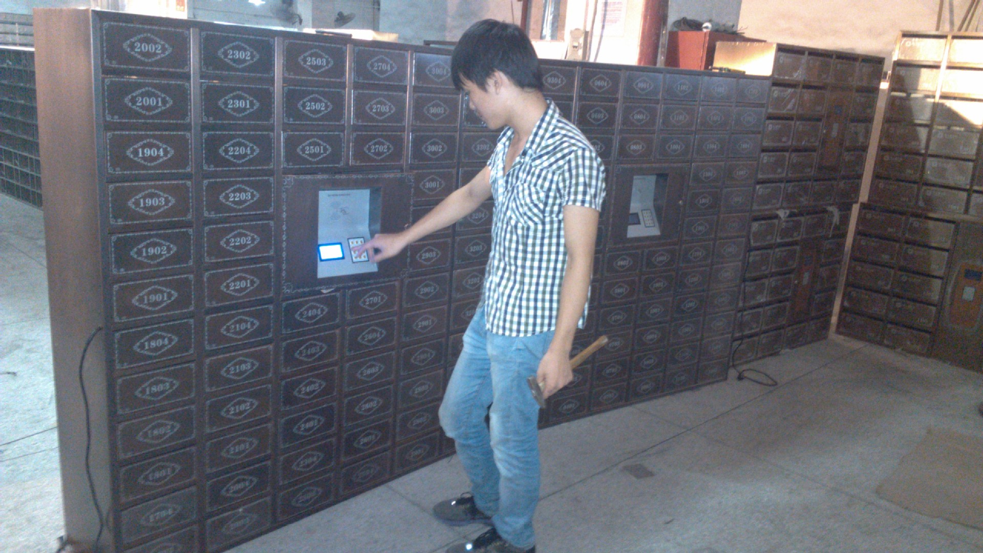 住宅小区办公楼智能信报箱 刷门禁卡开箱一卡通管理图片