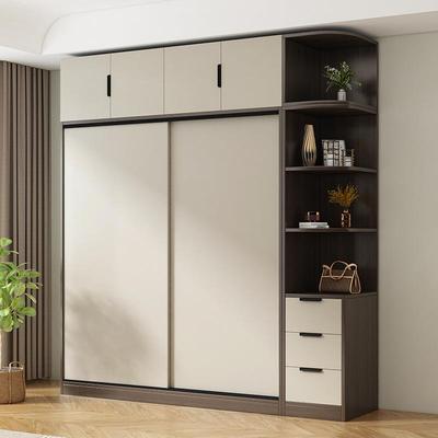 衣柜家用卧室实木生态板推拉门加深衣橱现代简约储物收纳儿童柜子