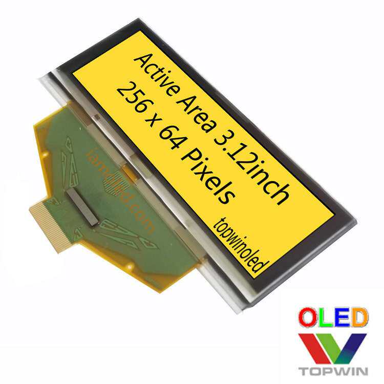 3.12英寸oled液晶显示屏5664ASYEF07黄光topwin拓微黄色大尺寸