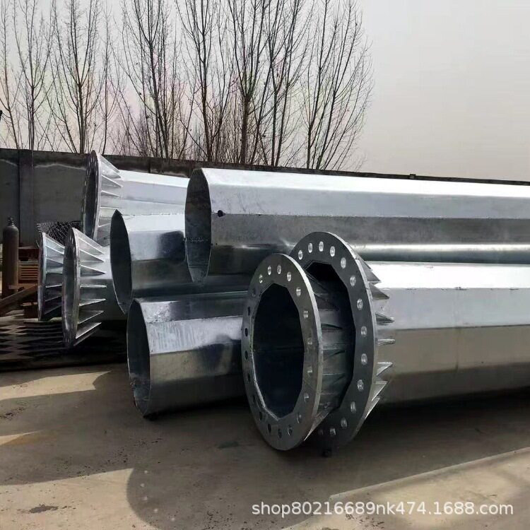 高压直线钢管杆Q355电力耐张输电钢管杆钢制电线杆批发