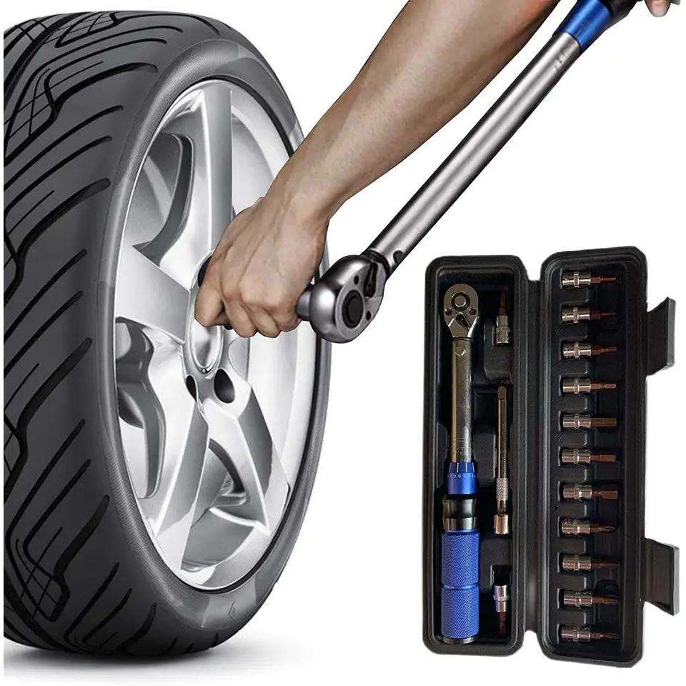 15件套1/4预置式扭力扳手2-24Nm21件套自行车扭矩扳手组套5-25Nm