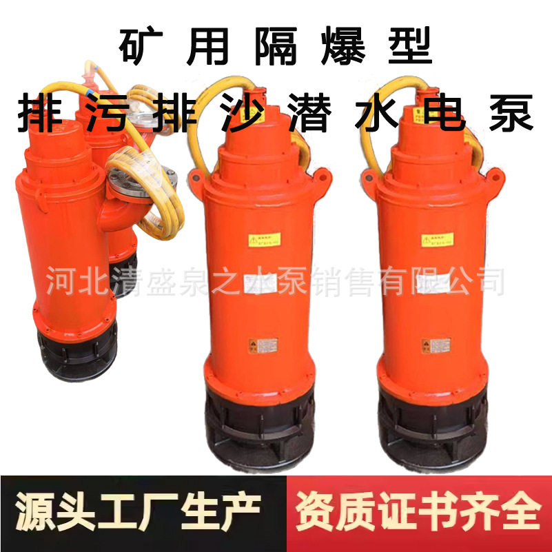 矿用BQS隔爆型潜水电泵污水泵380v660v1140排沙泵井下泵BQG隔膜泵