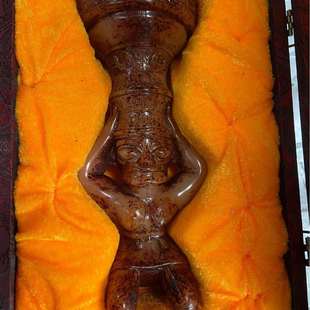 工艺品古玩河磨玉兽纹杯太阳神蜡台手工雕刻摆件包浆直播