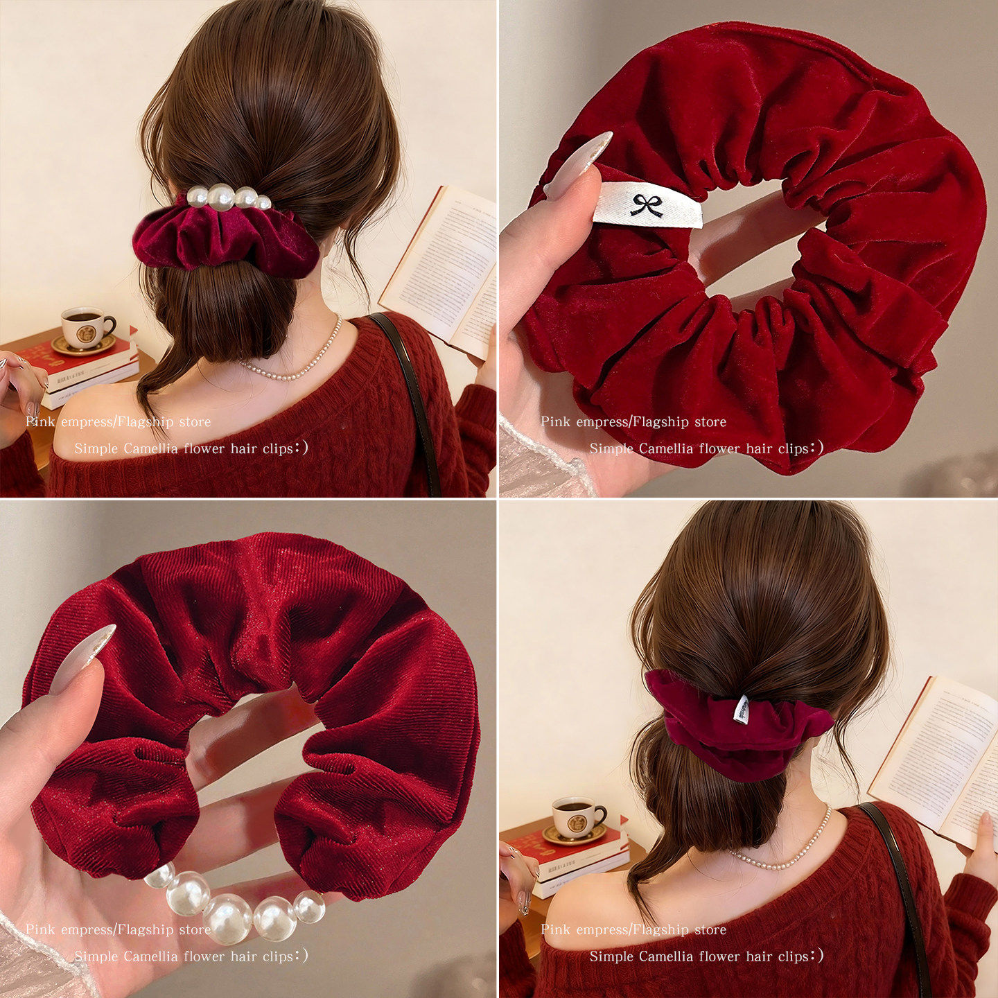 扎丸子头大肠发圈女高级感新年红色发绳高弹力橡皮筋过年头绳发饰,饰品/流行首饰/时尚饰品新,发饰,淘宝优惠券,粉丝福利购,淘宝优惠卷