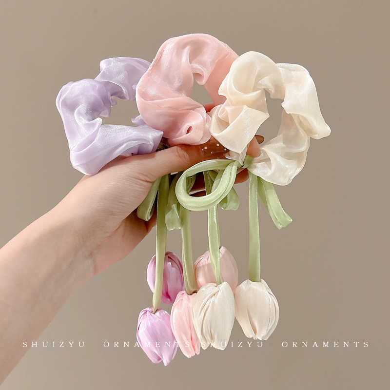 郁金香大肠流苏发圈女2025新款