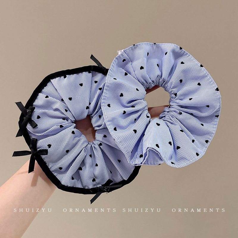 韩系波点爱心大肠发圈